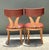 Vintage Wood and Woven Leather Klismos Dining Chairs - Pair For Sale - Image 10 of 14