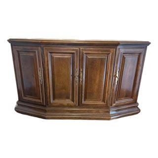 Vintage Ethan Allen Georgian Style Carved Sideboard For Sale
