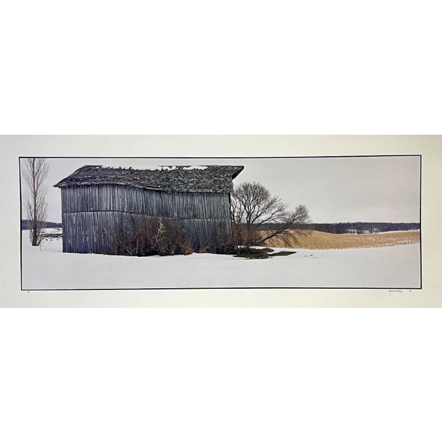 Maxwell Mackenzie "Barn in Snow, Winter" Signed Landscape Photograph, 1993 For Sale