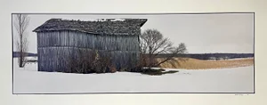 Maxwell Mackenzie "Barn in Snow, Winter" Signed Landscape Photograph, 1993