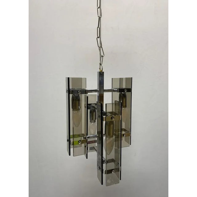 Glass Ceiling Light from Veca, Italy, 1970s For Sale - Image 6 of 6