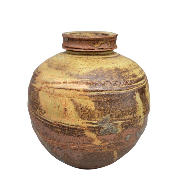 1990s Japanese Inspired Don Curreri Hand Crafted Etched Glazed Studio Pottery Vessel, Signed For Sale - Image 10 of 13