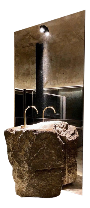 Totem Sink in Jurassic Fossil Stone by Nerinea