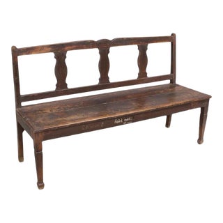 Antique Anglo-Indian Teak Wood Bench For Sale