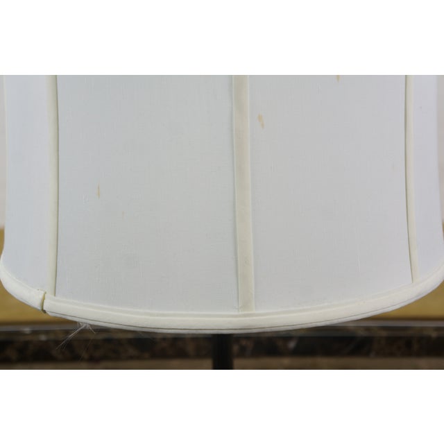 Brown 1950s Frederick Cooper Mid Century Oak Clover Table Floor Lamp Stand 42" For Sale - Image 8 of 16