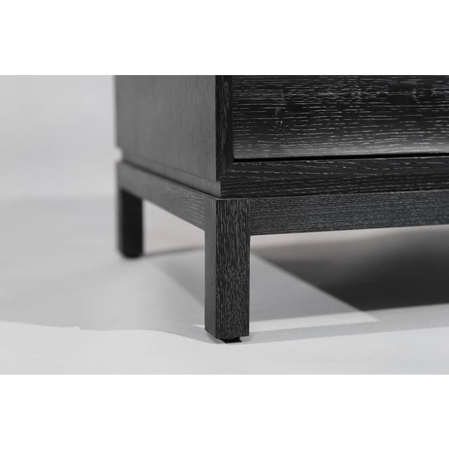 Stacked Bedside Table in Black Ceruse For Sale - Image 12 of 18
