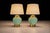Mid-Century Modern 1930s Art Deco Table Lamps With Teal Finish, Unknown - a Pair For Sale - Image 3 of 9