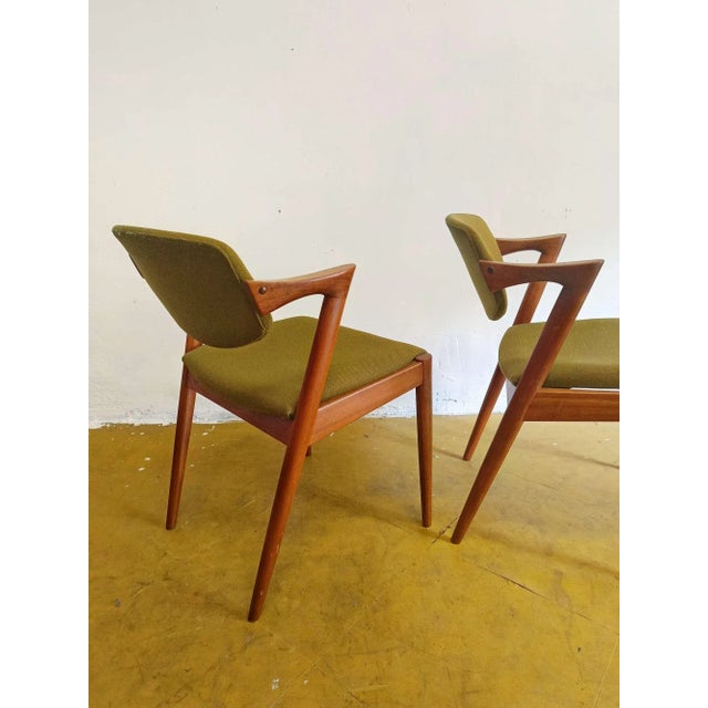 Mid-Century Modern Vintage Danish Chairs N.42 Model Z by Kai Kristiansen, 1950s, Set of 2 For Sale - Image 3 of 9