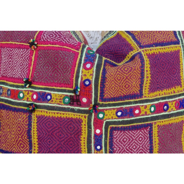 Tribal Rajasthali Sindh Sami Square Pillow For Sale - Image 3 of 7