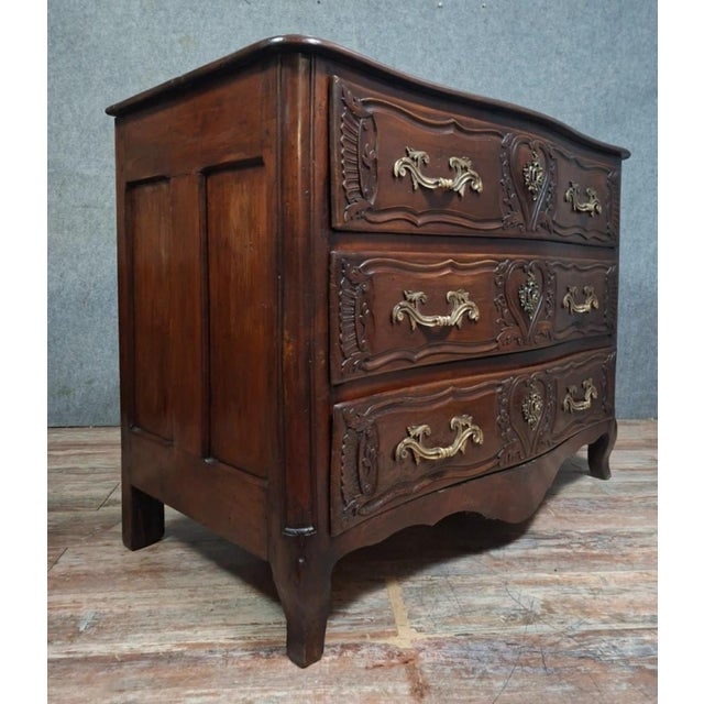18th Century Louis XV Lyonnaise Commode in Molded and Carved Walnut For Sale - Image 9 of 13