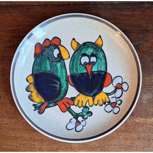 1970s Vintage Ceramic Wall Plate from Wächtersbach, 1970s For Sale - Image 5 of 5
