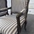 French Louis XV Style Striped Fauteuil Armchairs, Pair For Sale - Image 9 of 12