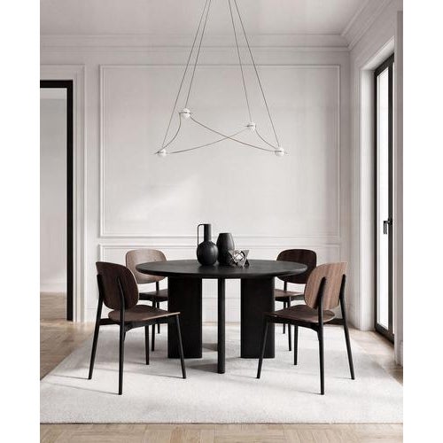 Metal Kosmos 4l Chandelier in Polished Stainless Steel by Moss Objects For Sale - Image 7 of 10