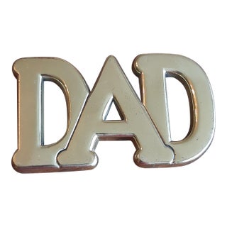 Brass Dad Father Paperweight For Sale