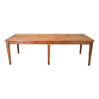 French 19th Century Pine Farm Table For Sale