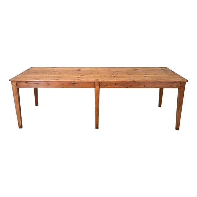 French 19th Century Pine Farm Table For Sale