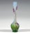 Delicate Art Nouveau cameo vase of the early 20th century: Baluster-shaped stem vase with bulbous base on a stand ring...