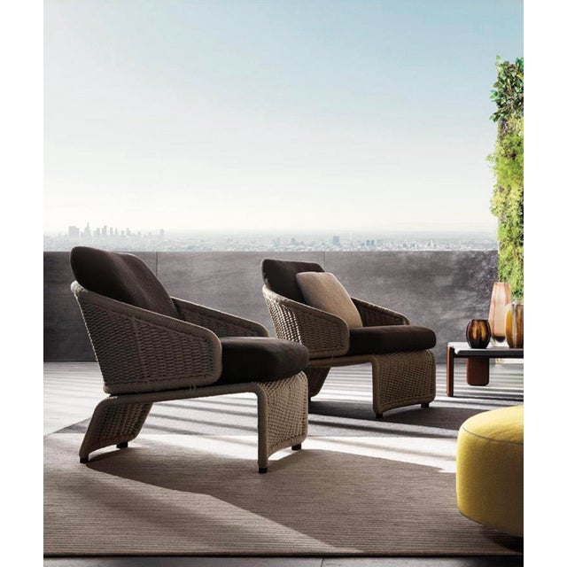 Metal Minotti Halley Outdoor Armchair For Sale - Image 7 of 10