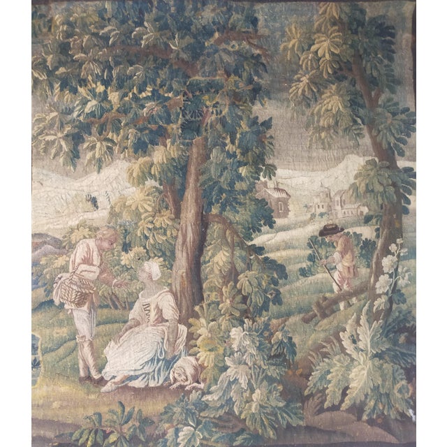 Textile 18th-Century Aubusson Tapestry in Wool, 1800s For Sale - Image 7 of 7