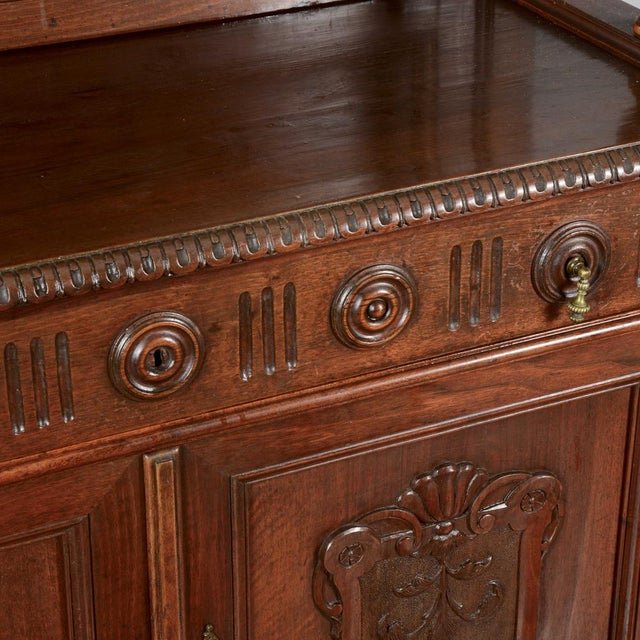 Umbertine Carved Walnut Sideboard with Raised Plate Rack For Sale - Image 11 of 18