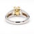 1990s Gia Cert. 1.01 Carat Fancy Intense Yellow Radiant Diamond Pave Set Split Ring, Size 6.25 For Sale In Miami - Image 6 of 12