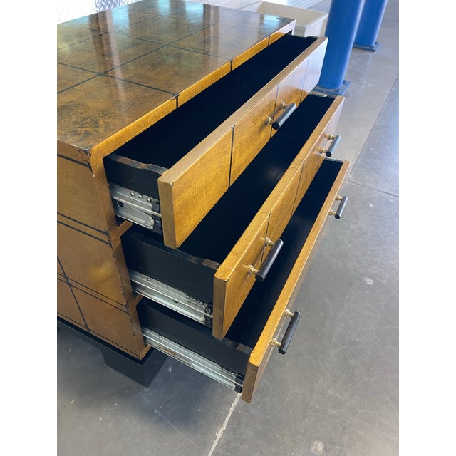 Vintage Karl Springer Style Gilt Bachelor Chests / Nightstands, Pair For Sale - Image 10 of 16