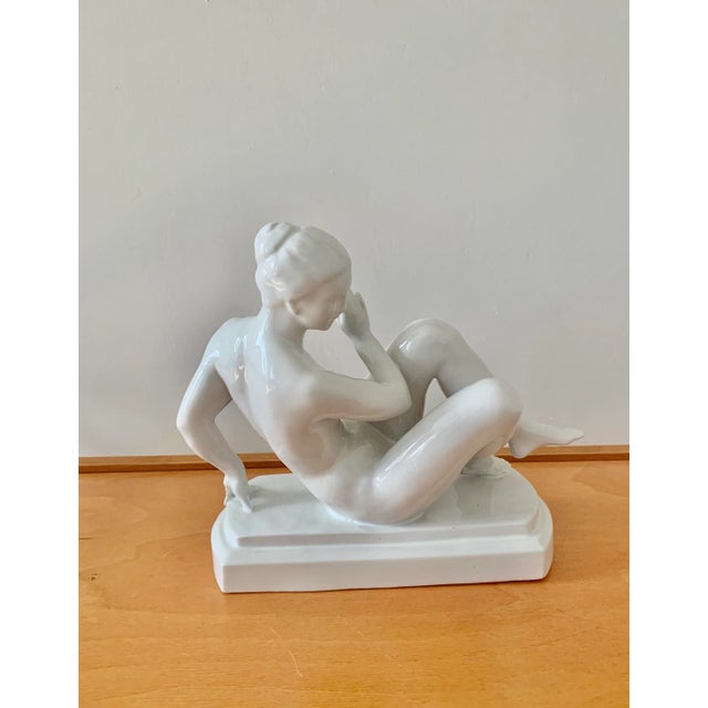 Beautiful ceramic woman’s figure from a European estate sale. Perfect for an entrance or side table to add some feminine...