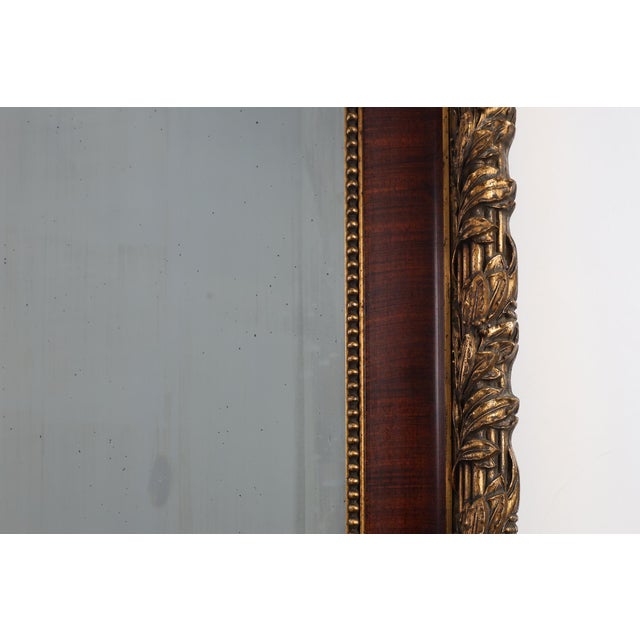 French Classical Mirror with Gilded Details, 1900s For Sale - Image 4 of 11