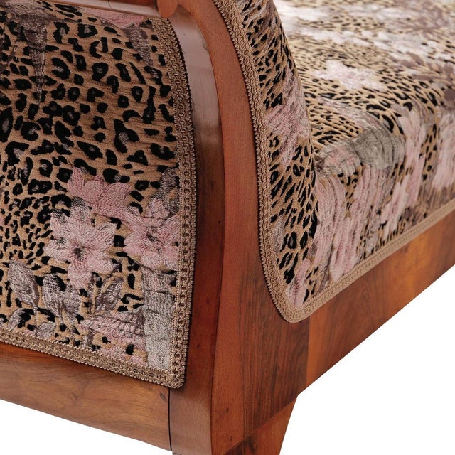 Antique Biedermeier Chaise Lounge in Walnut, 1820 For Sale - Image 5 of 9