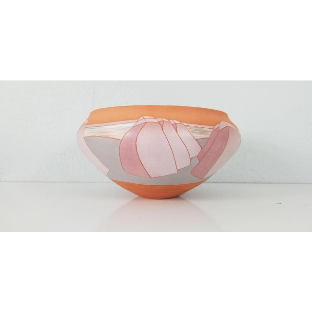 1980s 1980 Vintage Modernist Art Pottery Vase, Signed/ Sold For Sale - Image 5 of 8