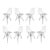 Charles and Ray Eames Plastic Chairs, Eiffel Bases for Vitra, Set of 8 For Sale