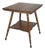 Early 20th Century Victorian Quarter-Sawn Tiger Oak Two-Tier Parlor Table With Spool-Turned Legs For Sale