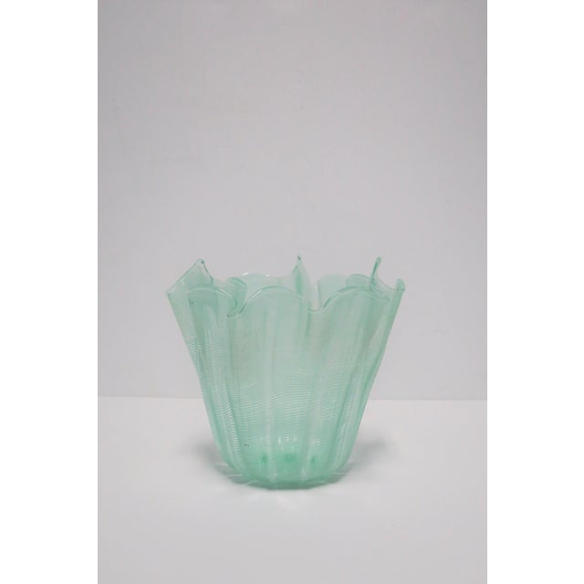 Italian Murano Art Glass Handkerchief Vase | Chairish