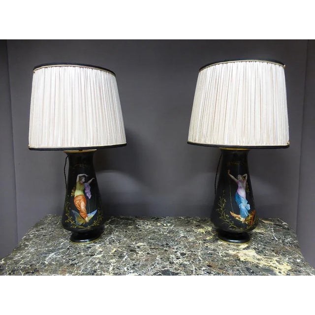 Antique French Porcelain Ceiling Lamps, Set of 2 For Sale - Image 13 of 13