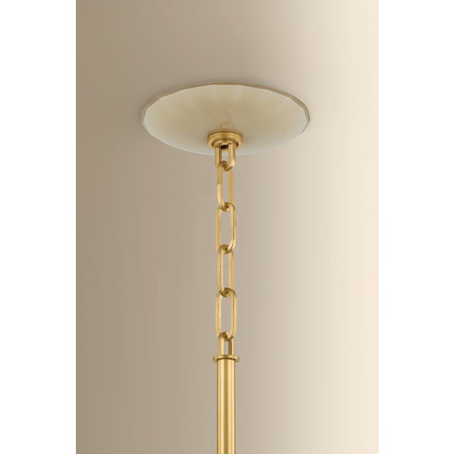 2020s Hudson Valley Lighting Nevins 14 in. 1 Light Pendant in Aged Brass Finish For Sale - Image 5 of 8