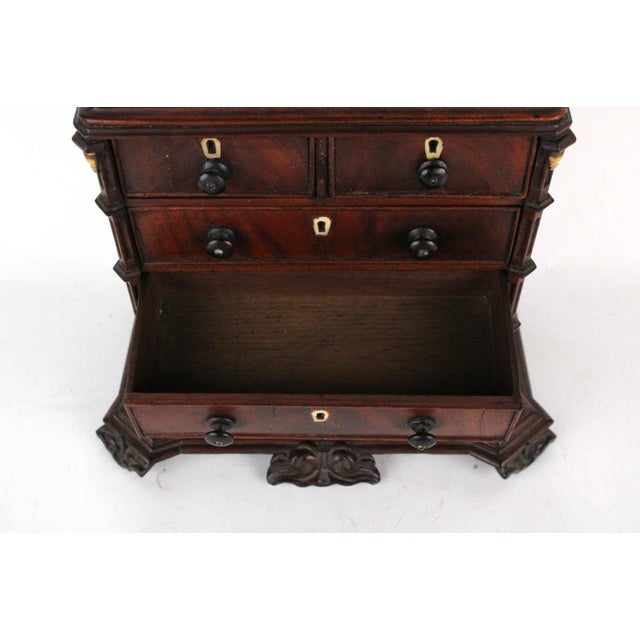 Brown Antique Salesman Sample Mahogany Chest of Drawers For Sale - Image 8 of 11