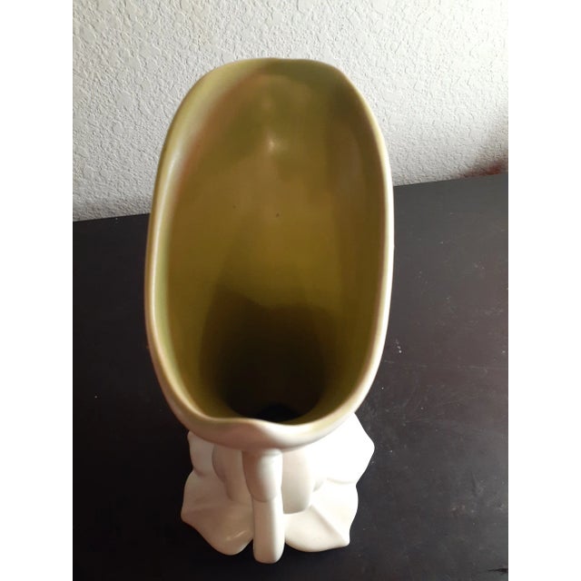 1960s 1960s Red Wing Pottery Cornucopia Vase For Sale - Image 5 of 8