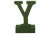 Vintage wood department store letter "Y" in original green paint. Found in Buffalo, NY.