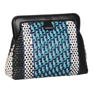 Small Fernanda Black / White Multi Frame Clutch