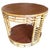 This beautifully restored Postwar two-tier round Rattan coffee table with twin Mahogany Tops and wrapped stick rattan...