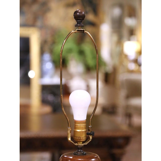 Pair of Mid 20th Century Chinese Famille Rose Porcelain Lamps With Birds, Flowers and Calligraphy For Sale In Dallas - Image 6 of 14