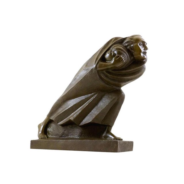 Art Deco 20th Century Figurative Sculpture in Bronze For Sale - Image 9 of 10