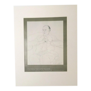 Vintage 1987 David Hockney Art Print w/14x18 Mat: "Travels with Pen.." (Gielgud)
