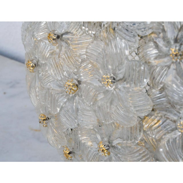 1970s Murano Ceiling Light Flower by Seguso for Venini, Italy, 1960s For Sale - Image 5 of 16