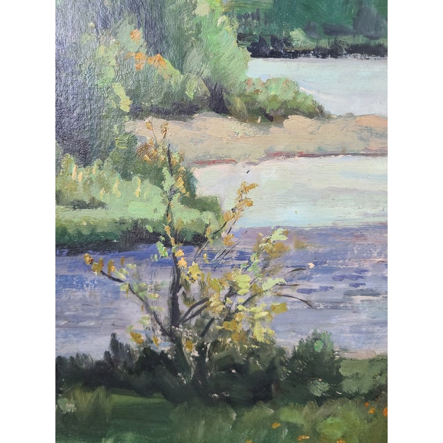 Richard Jack Antique 1930's Oil Painting Ammonoosuc River New Hampshire For Sale - Image 9 of 18
