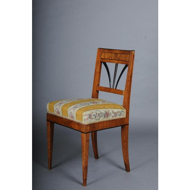 Vintage Biedermeier Chairs in Cherry Wood, Set of 4 For Sale - Image 10 of 15