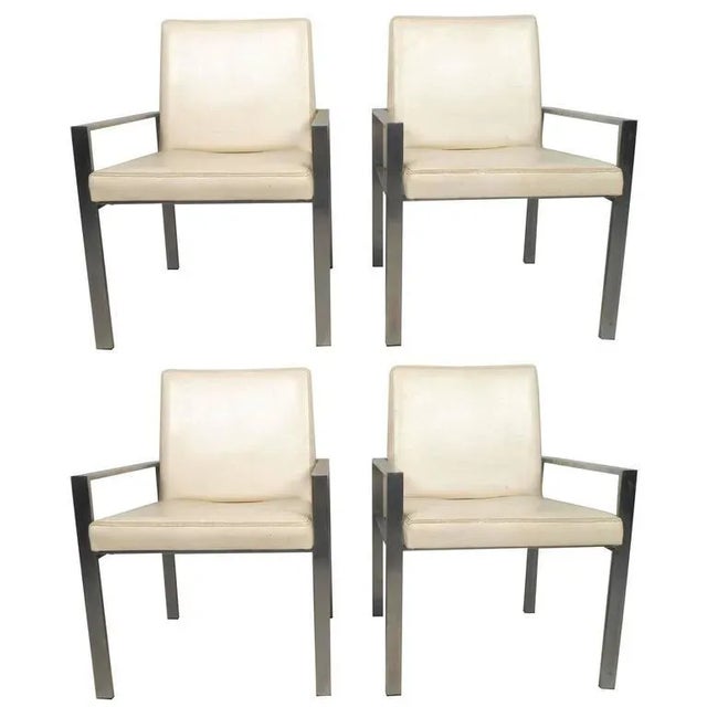 1970s Mid-Century Aluminum Frame Dining Chairs For Sale - Image 9 of 9