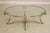 Traditional Labarge Regency Brass & Steel Glass Top Coffee Table For Sale - Image 3 of 13