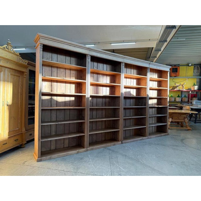 Large Bookcase in Spruce Wood For Sale - Image 10 of 18