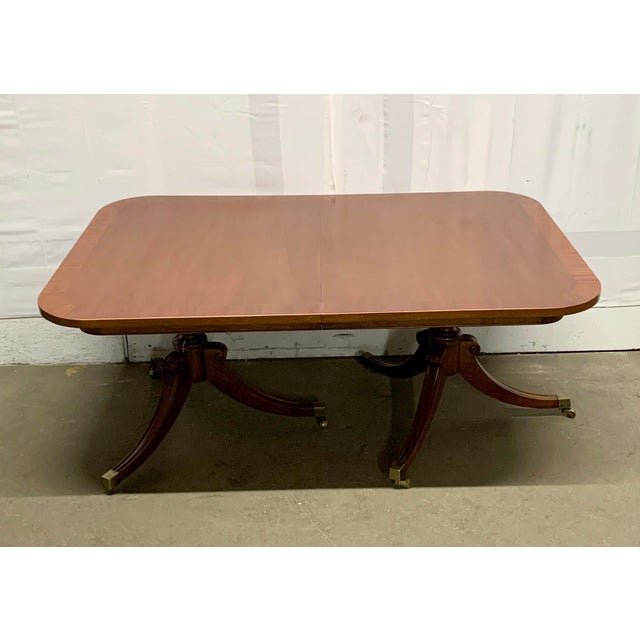 Traditional Mid 20th Century Duncan Phyfe Style 5 Ft. Drop Leaf Dining Table For Sale - Image 3 of 5